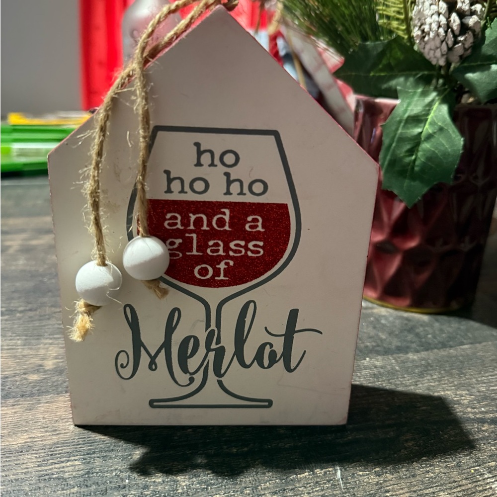 Festive Merlot Holiday Sign